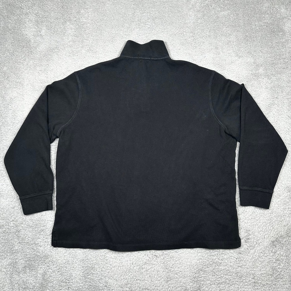 Polo Ralph Lauren Mens XXL Estate Rib Quarter Zip Pullover Black Cotton‎ Sweater - Picture 2 of 13